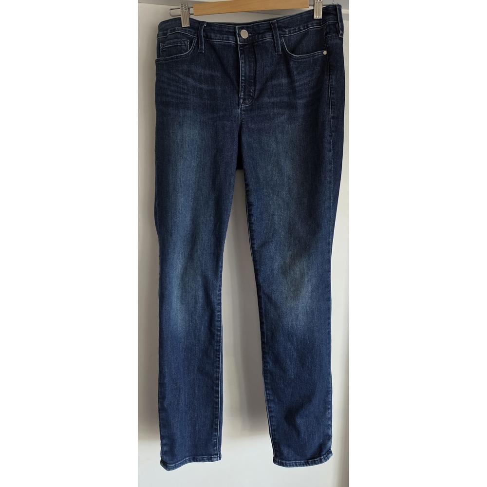 Athleta Women's Straight Jeans Size 10 Dark Blue Solid Casual Denim Pants